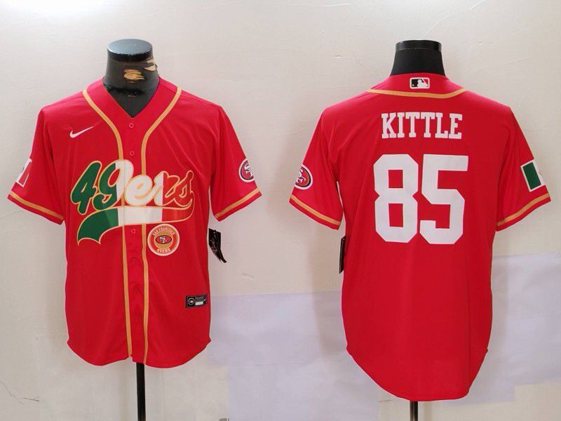 Men San Francisco 49ers #85 Kittle Red Second generation Mexican Joint Name 2024 Nike Limited NFL Jersey style 3